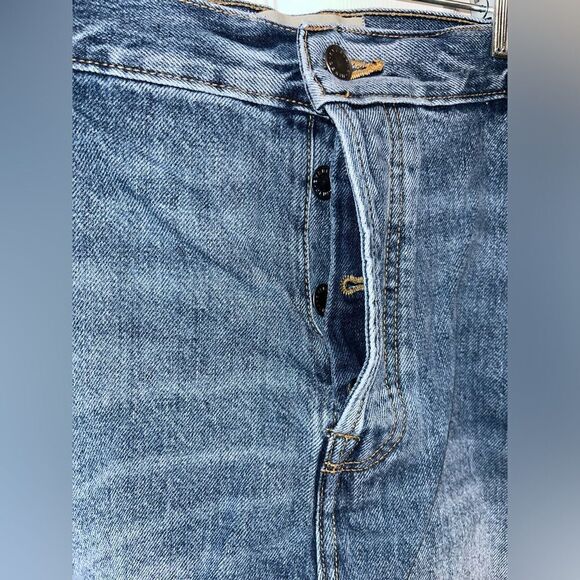 EVERLANE The Relaxed '90s Short Jean Cut Offs Button Fly Organic Cotton Size 33 - Picture 3 of 5